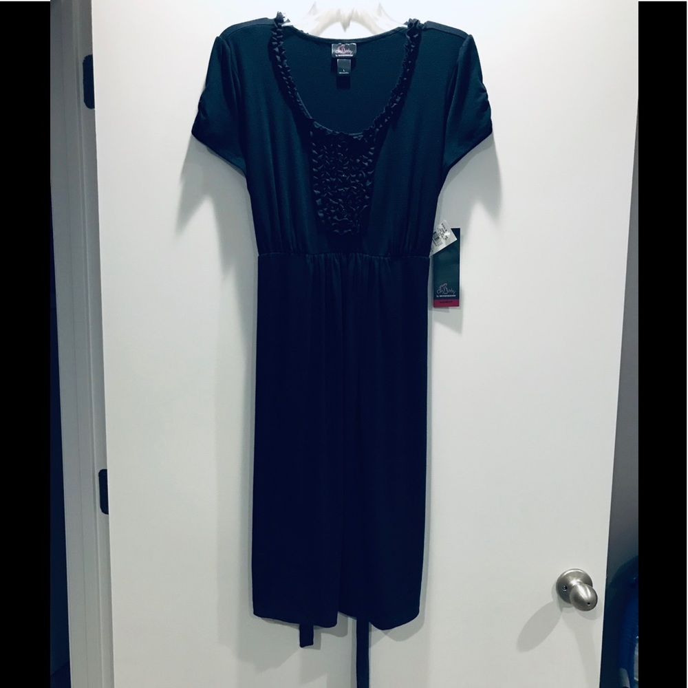 Maternity dress navy blue Large oh baby motherhood